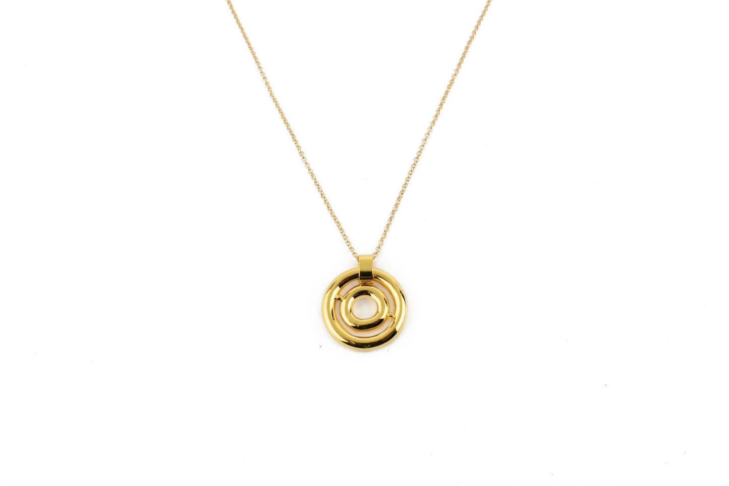 Gold Bullseye Charm Necklace -necklace- Lindsey Snell