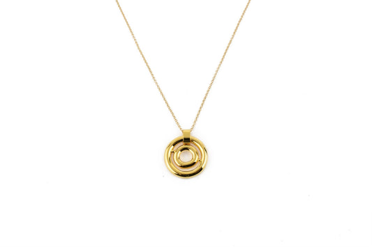 Gold Bullseye Charm Necklace -necklace- Lindsey Snell