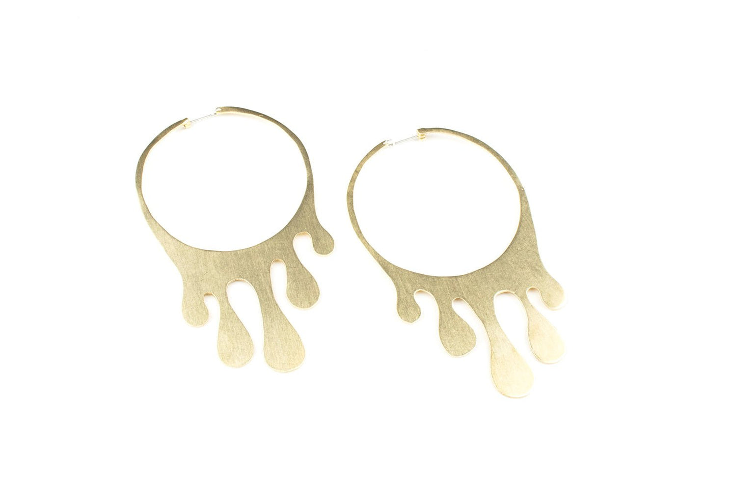 Monochrome Drippy Hoops -earrings- Lindsey Snell