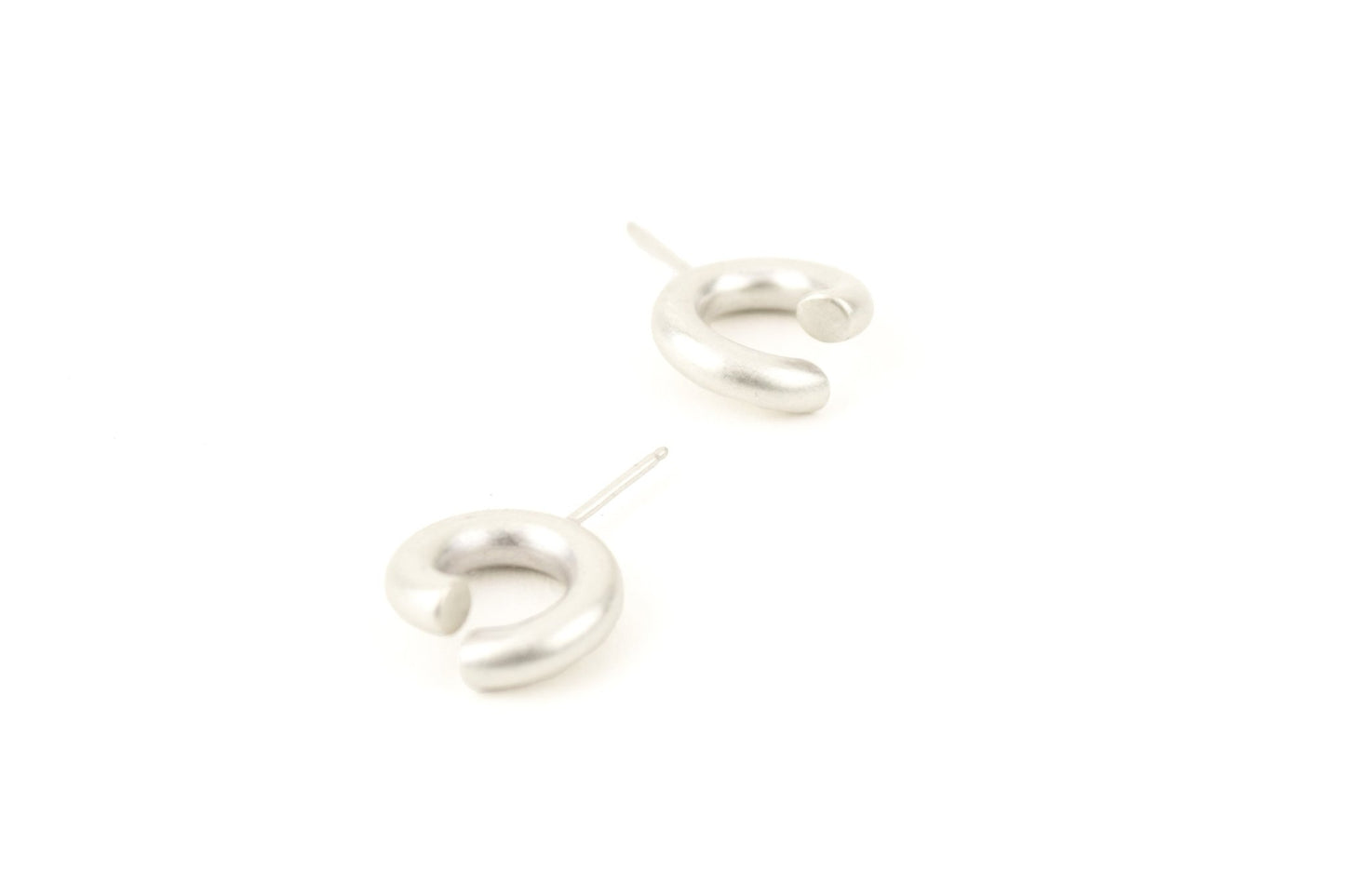 Silver Curl Earrings -Earrings- Lindsey Snell