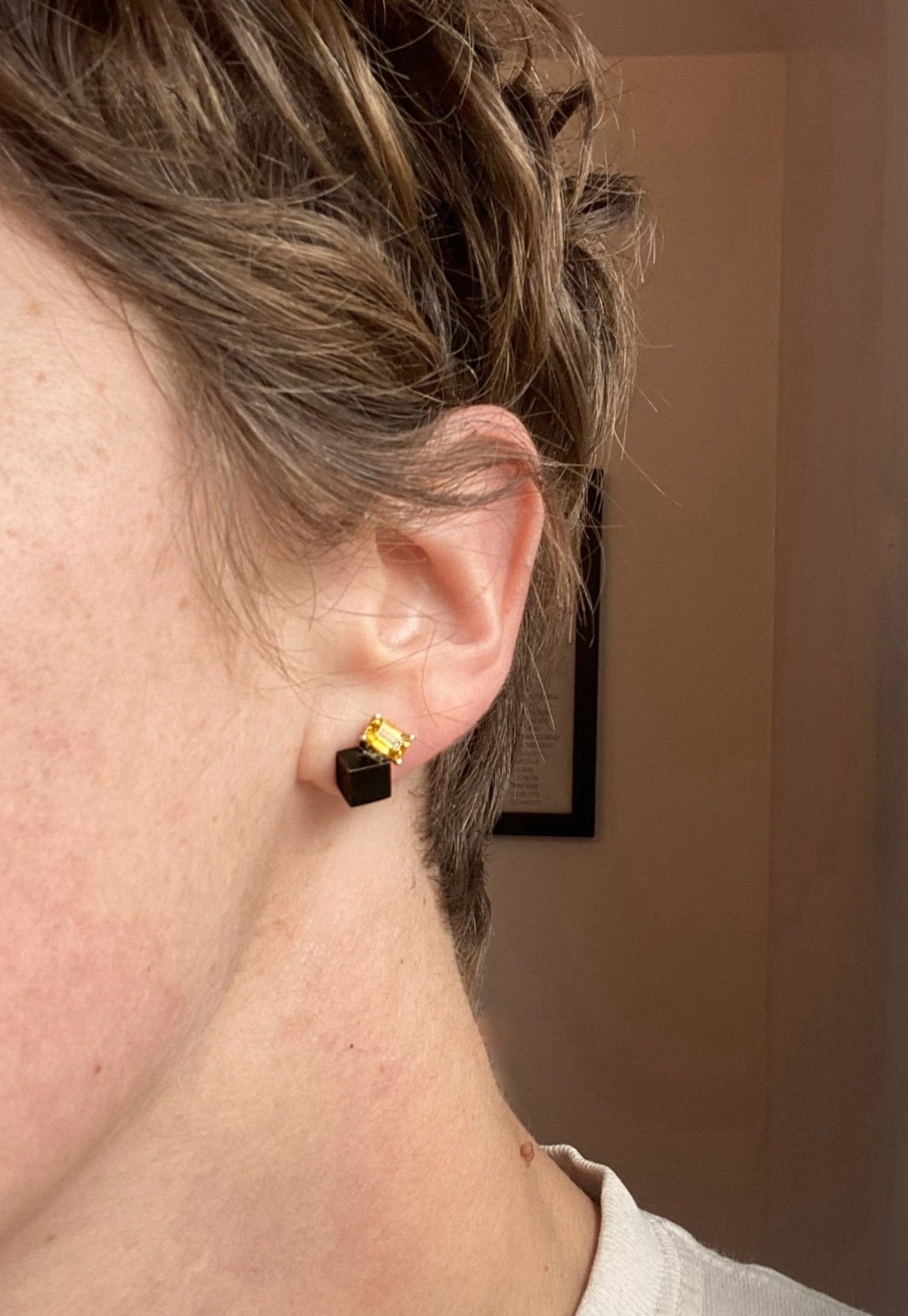 Cubic Citrine Earrings -earrings- Lindsey Snell