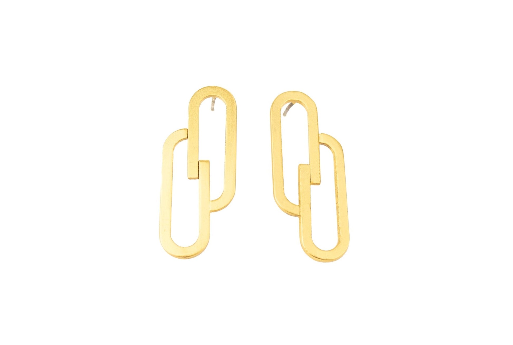 Deco Gold Studs -earrings- Lindsey Snell