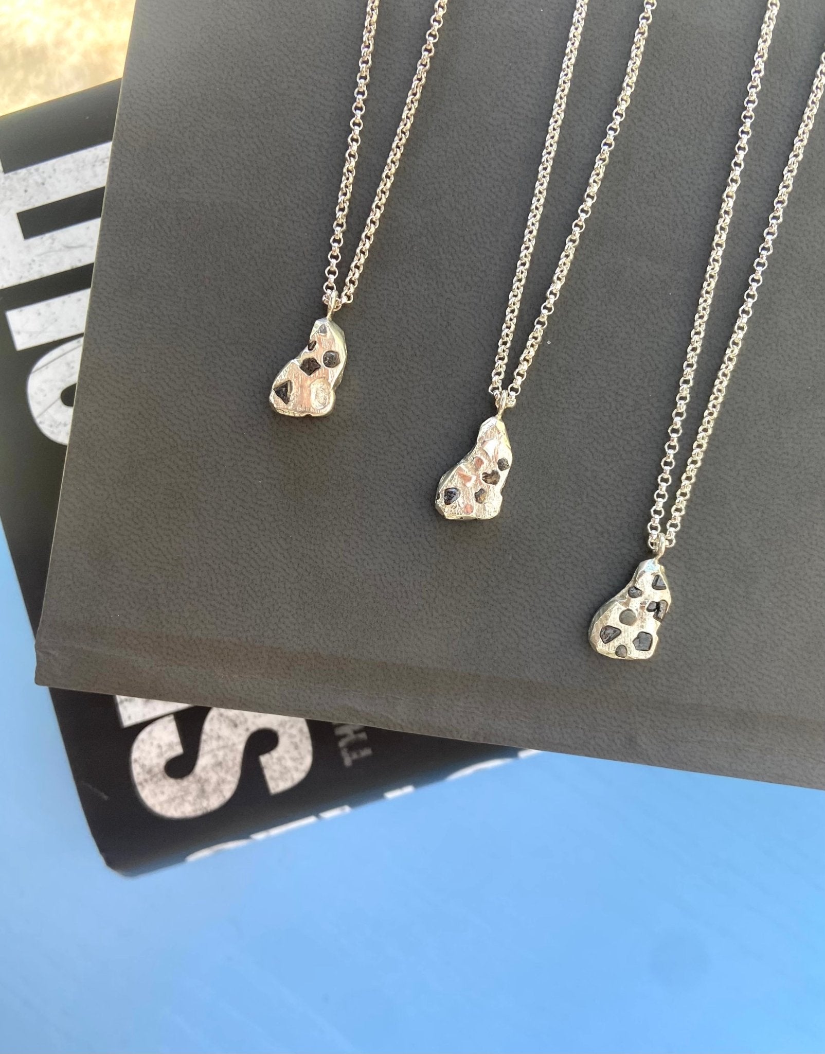 Diamond Asphalt Charm Necklace One Of A Kind -necklace- Lindsey Snell