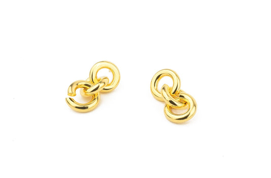 Gold Chunky Chain Earrings -earrings- Lindsey Snell
