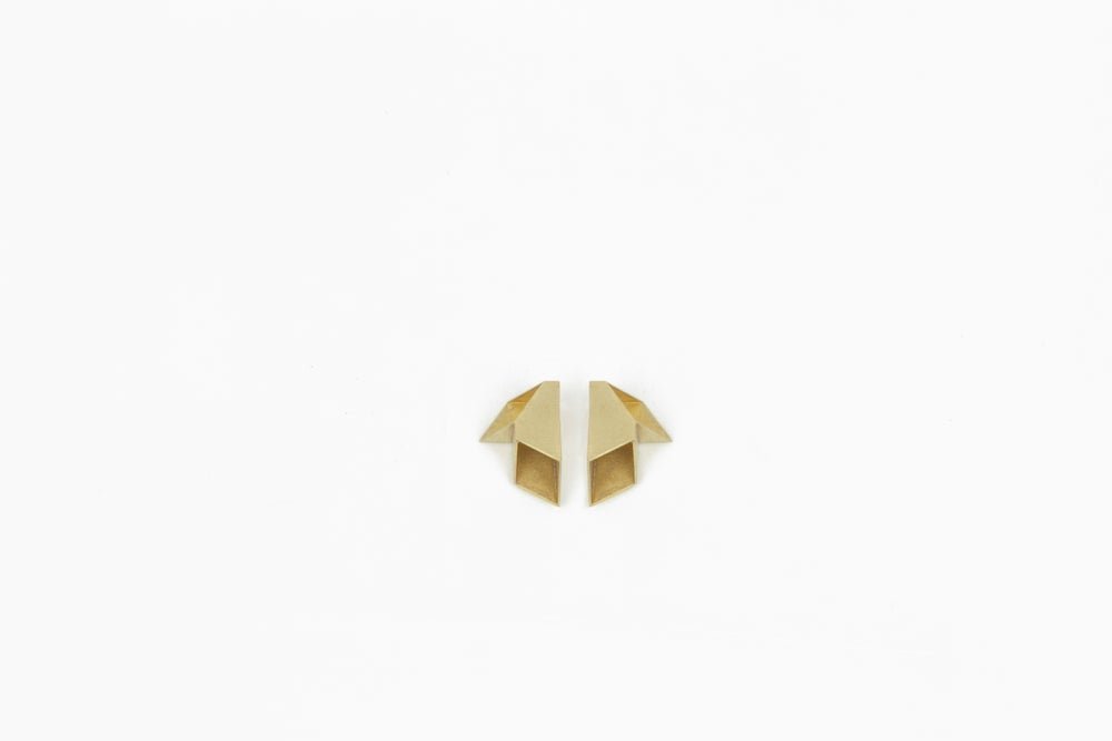 Gold Origami Studs -earrings- Lindsey Snell