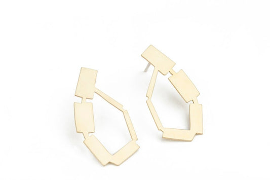 Golden Arched Earrings -earrings- Lindsey Snell