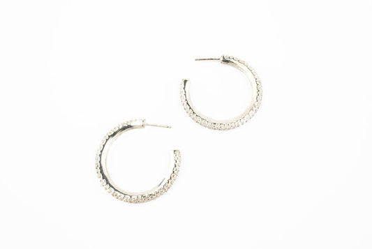 Silver Wheelie Hoops -earrings- Lindsey Snell